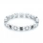  Platinum Custom Eternity Black And White Diamond Wedding Band - Flat View -  102950 - Thumbnail