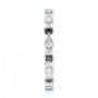  Platinum Custom Eternity Black And White Diamond Wedding Band - Side View -  102950 - Thumbnail
