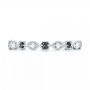  Platinum Custom Eternity Black And White Diamond Wedding Band - Top View -  102950 - Thumbnail