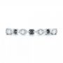 18k White Gold 18k White Gold Custom Eternity Black And White Diamond Wedding Band - Top View -  102950 - Thumbnail