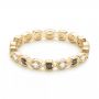 18k Yellow Gold 18k Yellow Gold Custom Eternity Black And White Diamond Wedding Band - Flat View -  102950 - Thumbnail