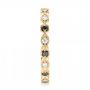 14k Yellow Gold 14k Yellow Gold Custom Eternity Black And White Diamond Wedding Band - Side View -  102950 - Thumbnail