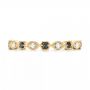 14k Yellow Gold 14k Yellow Gold Custom Eternity Black And White Diamond Wedding Band - Top View -  102950 - Thumbnail