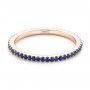 14k Rose Gold 14k Rose Gold Custom Eternity Blue Sapphire Anniversary Band - Flat View -  102698 - Thumbnail