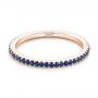 14k Rose Gold 14k Rose Gold Custom Eternity Blue Sapphire Anniversary Band - Flat View -  102698 - Thumbnail