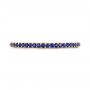 14k Rose Gold 14k Rose Gold Custom Eternity Blue Sapphire Anniversary Band - Top View -  102698 - Thumbnail