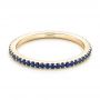 14k Yellow Gold 14k Yellow Gold Custom Eternity Blue Sapphire Anniversary Band - Flat View -  102698 - Thumbnail