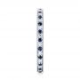 14k White Gold Custom Eternity Blue Sapphire And Diamond Wedding Band - Side View -  103504 - Thumbnail