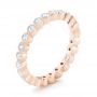 14k Rose Gold 14k Rose Gold Custom Eternity Diamond Wedding Band - Three-Quarter View -  103152 - Thumbnail