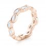 18k Rose Gold 18k Rose Gold Custom Eternity Diamond Wedding Band - Three-Quarter View -  103238 - Thumbnail