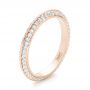 18k Rose Gold 18k Rose Gold Custom Eternity Diamond Wedding Band - Three-Quarter View -  103337 - Thumbnail