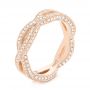 18k Rose Gold 18k Rose Gold Custom Eternity Diamond Wedding Band - Three-Quarter View -  103587 - Thumbnail