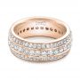 18k Rose Gold 18k Rose Gold Custom Eternity Diamond Wedding Band - Flat View -  102058 - Thumbnail
