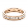 18k Rose Gold 18k Rose Gold Custom Eternity Diamond Wedding Band - Flat View -  102280 - Thumbnail
