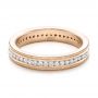 18k Rose Gold 18k Rose Gold Custom Eternity Diamond Wedding Band - Flat View -  102280 - Thumbnail