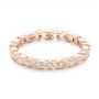 14k Rose Gold 14k Rose Gold Custom Eternity Diamond Wedding Band - Flat View -  102754 - Thumbnail