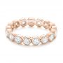 14k Rose Gold 14k Rose Gold Custom Eternity Diamond Wedding Band - Flat View -  102791 - Thumbnail