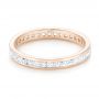 14k Rose Gold 14k Rose Gold Custom Eternity Diamond Wedding Band - Flat View -  102997 - Thumbnail