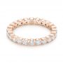 18k Rose Gold 18k Rose Gold Custom Eternity Diamond Wedding Band - Flat View -  103152 - Thumbnail