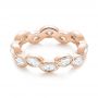 18k Rose Gold 18k Rose Gold Custom Eternity Diamond Wedding Band - Flat View -  103238 - Thumbnail