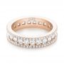 18k Rose Gold 18k Rose Gold Custom Eternity Diamond Wedding Band - Flat View -  103479 - Thumbnail