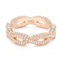 14k Rose Gold 14k Rose Gold Custom Eternity Diamond Wedding Band - Flat View -  103587 - Thumbnail