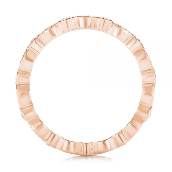 14k Rose Gold 14k Rose Gold Custom Eternity Diamond Wedding Band - Front View -  102754