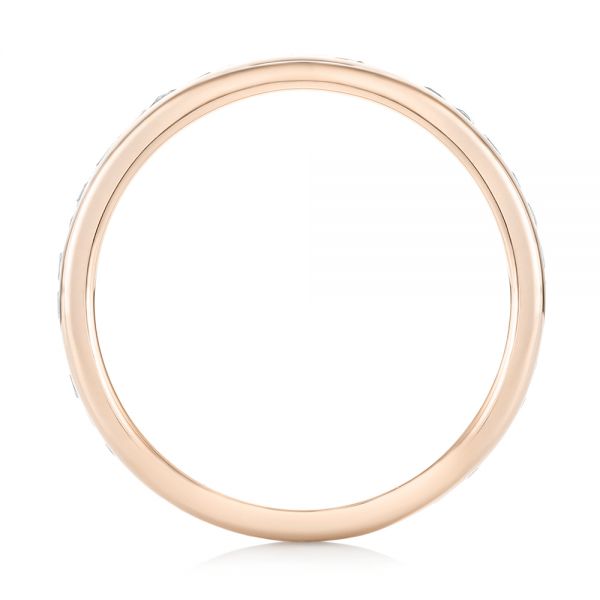 18k Rose Gold 18k Rose Gold Custom Eternity Diamond Wedding Band - Front View - 102997