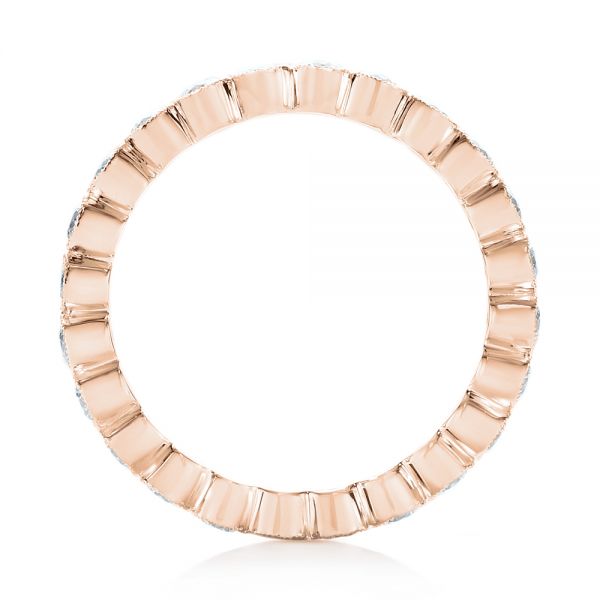 18k Rose Gold 18k Rose Gold Custom Eternity Diamond Wedding Band - Front View - 103152