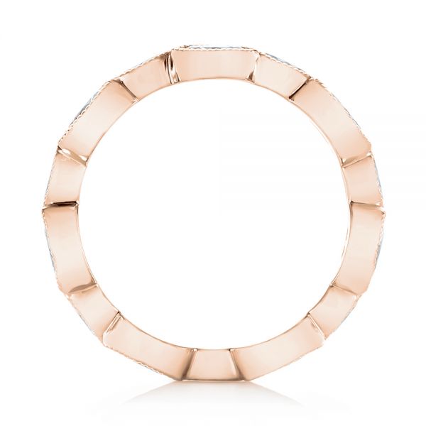18k Rose Gold 18k Rose Gold Custom Eternity Diamond Wedding Band - Front View - 103238