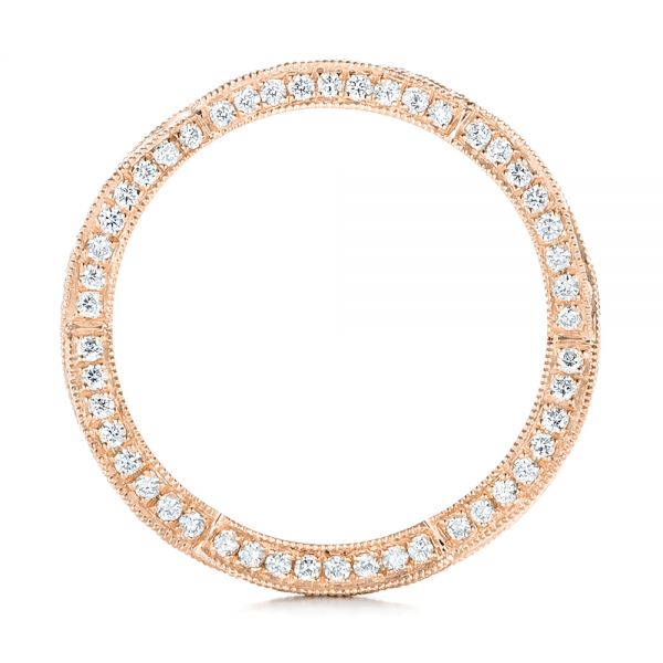 18k Rose Gold 18k Rose Gold Custom Eternity Diamond Wedding Band - Front View -  103587