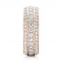 18k Rose Gold 18k Rose Gold Custom Eternity Diamond Wedding Band - Side View -  102058 - Thumbnail
