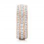 18k Rose Gold 18k Rose Gold Custom Eternity Diamond Wedding Band - Side View -  102058 - Thumbnail