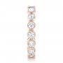 14k Rose Gold 14k Rose Gold Custom Eternity Diamond Wedding Band - Side View -  102791 - Thumbnail