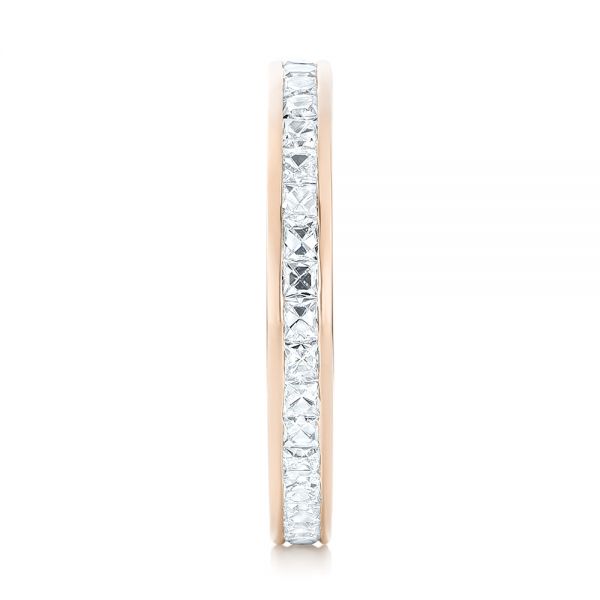 18k Rose Gold 18k Rose Gold Custom Eternity Diamond Wedding Band - Side View - 102997