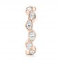 18k Rose Gold 18k Rose Gold Custom Eternity Diamond Wedding Band - Side View -  103238 - Thumbnail