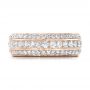 14k Rose Gold 14k Rose Gold Custom Eternity Diamond Wedding Band - Top View -  102058 - Thumbnail