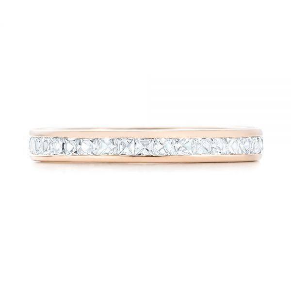 18k Rose Gold 18k Rose Gold Custom Eternity Diamond Wedding Band - Top View -  102997