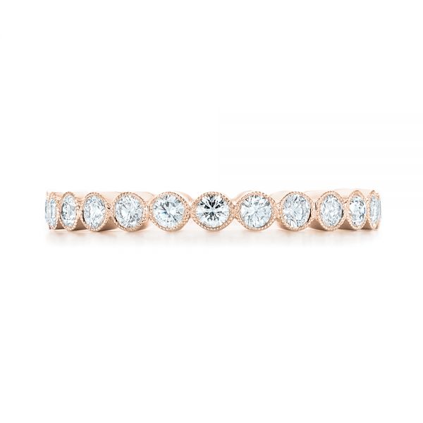 18k Rose Gold 18k Rose Gold Custom Eternity Diamond Wedding Band - Top View - 103152