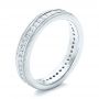 Platinum Platinum Custom Eternity Diamond Wedding Band - Three-Quarter View -  102280 - Thumbnail
