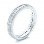 18k White Gold 18k White Gold Custom Eternity Diamond Wedding Band - Three-Quarter View -  102280 - Thumbnail