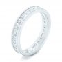 14k White Gold 14k White Gold Custom Eternity Diamond Wedding Band - Three-Quarter View -  102734 - Thumbnail