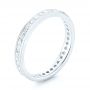 18k White Gold 18k White Gold Custom Eternity Diamond Wedding Band - Three-Quarter View -  102997 - Thumbnail