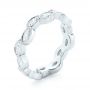 14k White Gold 14k White Gold Custom Eternity Diamond Wedding Band - Three-Quarter View -  103238 - Thumbnail