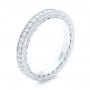 14k White Gold 14k White Gold Custom Eternity Diamond Wedding Band - Three-Quarter View -  103304 - Thumbnail