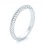 14k White Gold Custom Eternity Diamond Wedding Band - Three-Quarter View -  103337 - Thumbnail