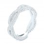 18k White Gold 18k White Gold Custom Eternity Diamond Wedding Band - Three-Quarter View -  103587 - Thumbnail
