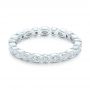 18k White Gold Custom Eternity Diamond Wedding Band - Flat View -  102754 - Thumbnail