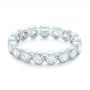 14k White Gold Custom Eternity Diamond Wedding Band - Flat View -  102791 - Thumbnail