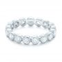 14k White Gold Custom Eternity Diamond Wedding Band - Flat View -  102791 - Thumbnail